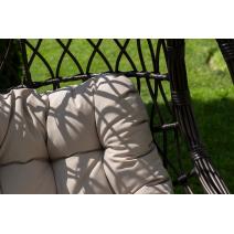  "Венеция" подвесное кресло-кокон из искусственного ротанга, цвет бронзовый с бежевой подушкой, фото 6 