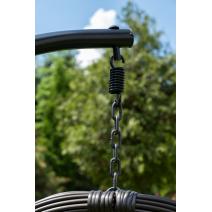  "Венеция" подвесное кресло-кокон из искусственного ротанга, цвет бронзовый с бежевой подушкой, фото 10 