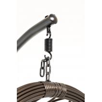  "Венеция" подвесное кресло-кокон из искусственного ротанга, цвет бронзовый с бежевой подушкой, фото 16 