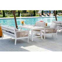  "Сан Ремо" стол обеденный из ДПК, каркас алюминиевый, фото 3 