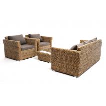  "Капучино" лаунж-зона из искусственного ротанга (гиацинт), цвет соломенный, фото 4 