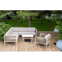  "Касабланка" модульная лаунж-зона из роупа (веревки), каркас из алюминия, фото 3 