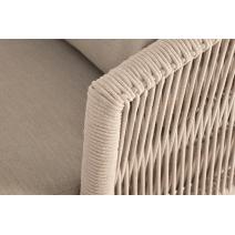  "Верона" лаунж-зона 5-местная плетеная из роупа (веревки), каркас алюминиевый белый, роуп бежевый, фото 85 