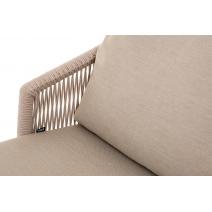  "Верона" лаунж-зона 5-местная плетеная из роупа (веревки), каркас алюминиевый белый, роуп бежевый, фото 87 