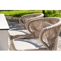  "Венето" обеденная группа на 6 персон со стульями "Милан", каркас белый, роуп бежевый, фото 14 