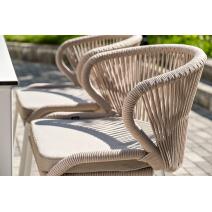  "Венето" обеденная группа на 6 персон со стульями "Милан", каркас белый, роуп бежевый, фото 15 