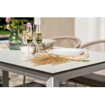  "Венето" обеденная группа на 6 персон со стульями "Милан", каркас белый, роуп бежевый, фото 17 