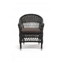  "Сицилия" плетеный стул из искусственного ротанга, цвет графит, фото 2 