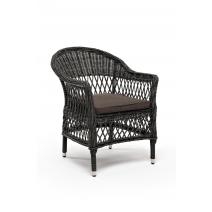  "Сицилия" плетеный стул из искусственного ротанга, цвет графит, фото 3 