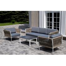  "Касабланка" лаунж-зона плетеная из роупа 5-местная, цвет серый, фото 1 