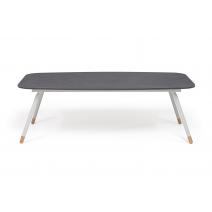  "Верона" журнальный стол из HPL 120х65, H40, каркас светло-серый (RAL 7035) муар, цвет столешницы "серый гранит", фото 2 