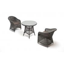  "Эспрессо–80 R" обеденная группа плетеная, цвет графит, фото 1 