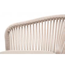  "Малага" обеденная группа на 6 персон со стульями "Марсель", каркас белый, роуп бежевый, фото 5 