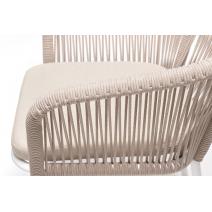  "Малага" обеденная группа на 6 персон со стульями "Марсель", каркас белый, роуп бежевый, фото 6 