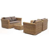  "Капучино Сингл" лаунж-зона из искусственного ротанга (гиацинт), цвет соломенный, фото 14 