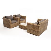  "Капучино Сингл" лаунж-зона из искусственного ротанга (гиацинт), цвет соломенный, фото 17 