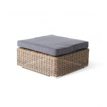  "Лунго" плетеная оттоманка с подушкой, цвет соломенный, фото 1 