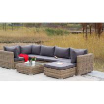  "Лунго" плетеная оттоманка с подушкой, цвет соломенный, фото 6 