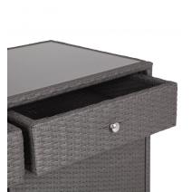  "Мальта" тумба плетеная из искусственного ротанга, цвет графит, фото 2 