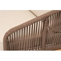  "Канны" лаунж-зона 4-местная из роупа со столом "Гранада" (серый гранит), основание дуб, роуп коричневый, ткань бежевая, фото 8 