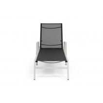  "Парма" шезлонг, каркас алюминий светло-серый (RAL7035) муар, ткань текстилен темно-серая, фото 3 