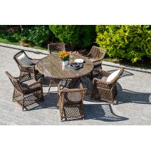  "Эспрессо" плетеный круглый стол, диаметр 150 см, цвет коричневый, фото 5 