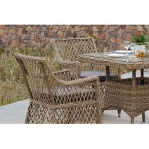  "Айриш" обеденная группа плетеная на 4 персоны, цвет соломенный, фото 4 