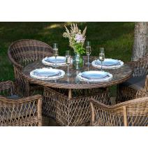  "Дольче" обеденная группа из искусственного ротанга, цвет коричневый, фото 5 