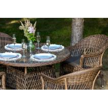  "Дольче" обеденная группа из искусственного ротанга, цвет коричневый, фото 6 