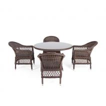  "Дольче" обеденная группа из искусственного ротанга, цвет коричневый, фото 12 