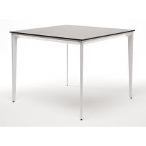  "Малага" обеденный стол из HPL 90х90см, цвет "серый гранит", каркас белый, фото 1 
