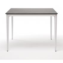  "Малага" обеденный стол из HPL 90х90см, цвет "серый гранит", каркас белый, фото 2 