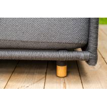  "Лугано" лаунж-зона 5-местная плетеная из роупа (веревки), каркас алюминиевый темно-серый, роуп темно-серый, фото 27 