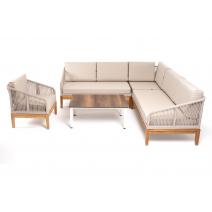  "Канны" модульная угловая лаунж-зона из роупа (веревки), цвет темно-серый, фото 3 