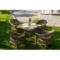  "Сицилия" обеденная группа плетеная, цвет соломенный, фото 2 