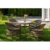  "Сицилия" обеденная группа плетеная, цвет соломенный, фото 3 