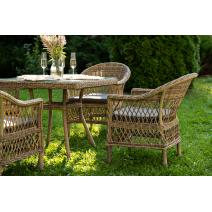  "Сицилия" обеденная группа плетеная, цвет соломенный, фото 5 