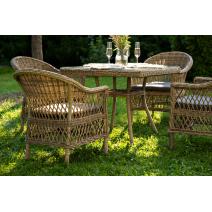  "Сицилия" обеденная группа плетеная, цвет соломенный, фото 6 