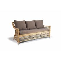  "Гранд Латте" диван трехместный из искусственного ротанга, цвет соломенный, фото 3 
