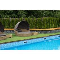  "Стильяно" плетеная кровать круглая, цвет соломенный, фото 25 