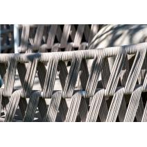  "Диего" лаунж-зона 4-местная плетеная из роупа (веревки), каркас алюминиевый белый, роуп бежевый, фото 16 