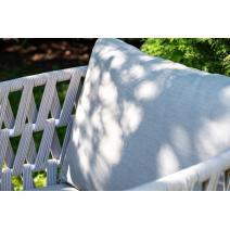  "Диего" лаунж-зона 4-местная плетеная из роупа (веревки), каркас алюминиевый белый, роуп бежевый, фото 17 