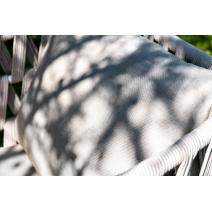  "Диего" лаунж-зона 4-местная плетеная из роупа (веревки), каркас алюминиевый белый, роуп бежевый, фото 18 