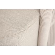  "Верона" кресло плетеное из роупа, каркас алюминий белый муар, роуп бежевый круглый, ткань бежевая 15052, фото 7 