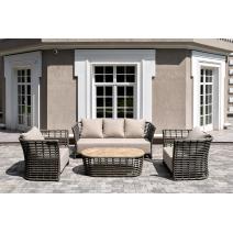  "Валенсия" лаунж-зона из искусственного ротанга, цвет серый, фото 1 