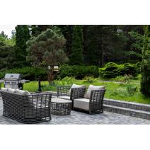  "Валенсия" лаунж-зона из искусственного ротанга, цвет серый, фото 5 