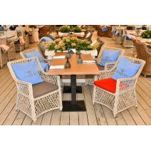  "Латте" плетеное кресло из искусственного ротанга, цвет бежевый, фото 13 