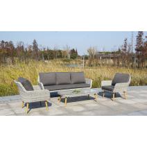  "Прованс" диван из искусственного ротанга трехместный, цвет бежевый, фото 6 