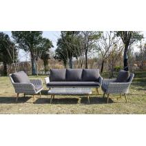  "Прованс" диван из искусственного ротанга трехместный, цвет бежевый, фото 9 