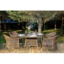  "Эспрессо–150 S" обеденная группа плетеная, цвет коричневый, фото 1 